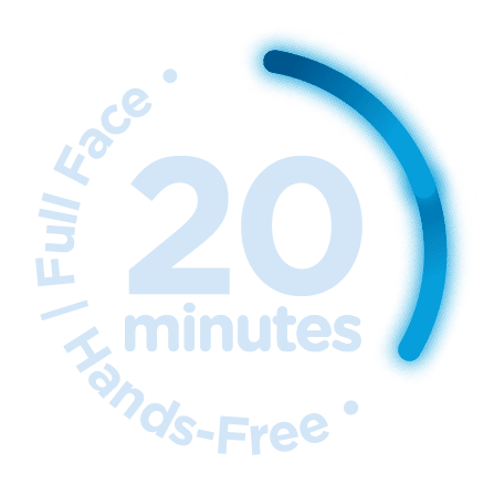 Full Face in 20 minutes, Hands-Free